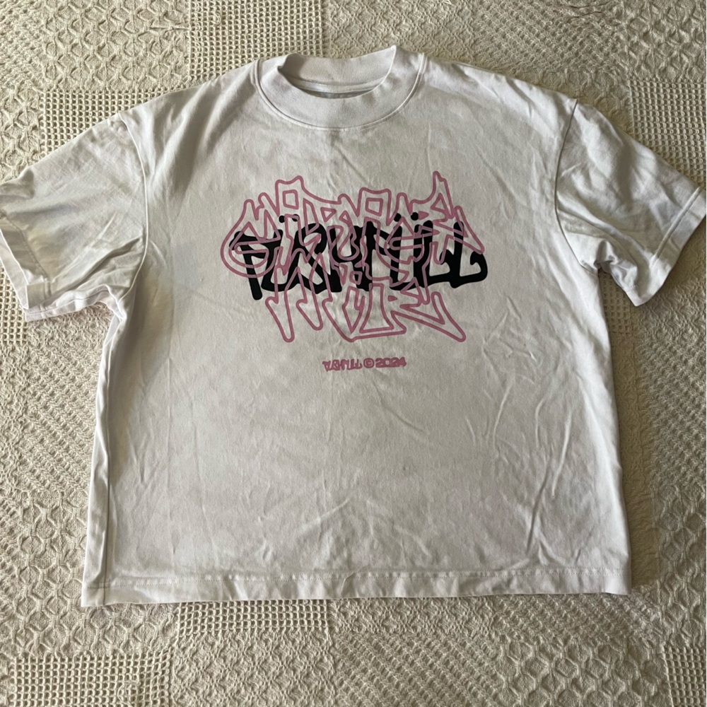 Push Pull Graphic White Tee